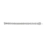 14K White Gold 8 1/5 Cttw Diamond Geometric Twisted Link Bracelet-3 thumbnail 4
