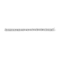 14K White Gold 8 5/8ct Cttw Princess and Baguette Diamond Geometric Twist Link Bracelet (G-H Color, VS1-VS2 Clarity) - 7