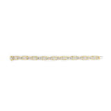 14K Yellow Gold 9.0 Cttw Diamond Alternating Bow and Box Link Bracelet (G-H Color, VS1-VS2 Clarity)- 7