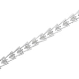 .925 Sterling Silver 1/4 cttw Miracle Set Diamond Sleek and Open 