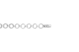 .925 Sterling Silver 1.00 Cttw Diamond Interlinking Open Circle Link Bracelet-4 thumbnail 5