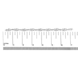 .925 Sterling Silver 1.0 Cttw Diamond Infinity Loop and Swirl Link Bracelet (I-J Color, I2-I3 Clarity) - 7.25