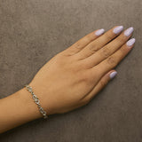 14K Yellow Gold Plated .925 Sterling Silver 1.0 Cttw Diamond Infinity Loop and Swirl Link Bracelet-2 thumbnail 3