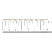 14K Yellow Gold Plated .925 Sterling Silver 1.0 Cttw Diamond Infinity Loop and Swirl Link Bracelet