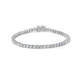 10K White Gold 5.00 Cttw Natural Diamond Tennis Bracelet-0 thumbnail 1