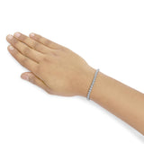 10K White Gold 5.00 Cttw Natural Diamond Tennis Bracelet-2 thumbnail 3