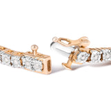 .925 Sterling Silver 1.0 Cttw Miracle-Set Diamond Round Faceted Bezel Tennis Bracelet (I-J Color, I3 Clarity)-3 thumbnail 4
