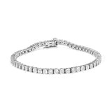 IGI Certified .925 Sterling Silver 1.0 Cttw Miracle-Set Diamond Round Miracle Plate Tennis Bracelet (I-J Color, I3 Clarity)-0 thumbnail 1