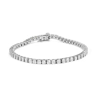 IGI Certified .925 Sterling Silver 1.0 Cttw Miracle-Set Diamond Round Miracle Plate Tennis Bracelet (I-J Color, I3 Clarity)