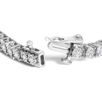 14K White Gold 3.0 Cttw Lab Grown Diamond Illusion-Set Miracle Plate Tennis Bracelet (F-G Color, VS1-VS2 Clarity) - Size 7.25