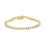 .925 Sterling Silver 1.0 Cttw Miracle-Set Diamond Round Faceted Bezel Tennis Bracelet (I-J Color, I3 Clarity)-1 thumbnail 2