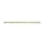 14K Yellow Gold Plated .925 Sterling Silver 1/2 Cttw Round Miracle-Set Diamond S-Curve Tennis Bracelet (I-J Color, I3 Clarity) - 7