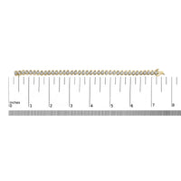 14K Yellow Gold Plated .925 Sterling Silver 1/2 Cttw Round Miracle-Set Diamond S-Curve Tennis Bracelet (I-J Color, I3 Clarity) - 7