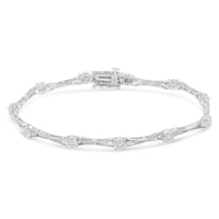 .925 Sterling Silver 1/4 Cttw Diamond Miracle-Set Flared-Bar 7