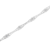 .925 Sterling Silver 1/4 Cttw Diamond Miracle-Set Flared-Bar 7
