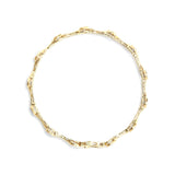 10K Yellow Gold Plated .925 Sterling Silver 1.0 Cttw Miracle Set Diamond Bezel Style Station Link Bracelet (H-I Color, I3 Clarity) - Size 7