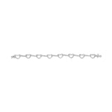 10K White Gold 2.0 Cttw Diamond Heart Link Bracelet-3 thumbnail 4