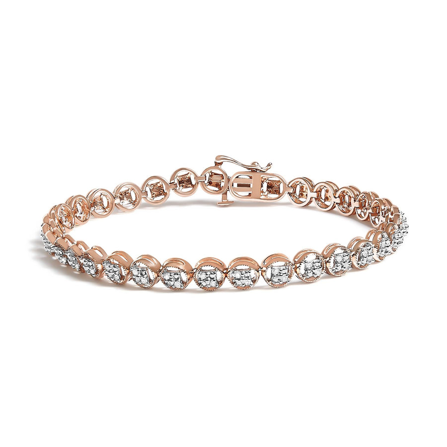 .925 Sterling Silver 1/4 Cttw Diamond 7