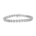 925 sterling silver tennis bracelet with miracle-set round diamond stones
