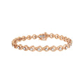 925 sterling silver bracelet with teardrop diamond stones in miracle settings