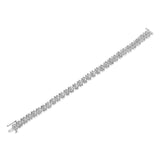 Sterling Silver rose-cut Diamond X-Link Bracelet (1 cttw, I-J Color, I2-I3 Clarity)-4 thumbnail 5
