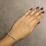 .925 Sterling Silver 1/10 cttw Miracle-Set Round-Cut Diamond 