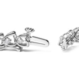 .925 Sterling Silver 1.00 Cttw Diamond C-Shaped Link Bracelet (I-J Color, I3 Clarity)-2 thumbnail 3
