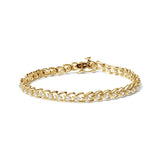 .925 Sterling Silver 1.00 Cttw Diamond C-Shaped Link Bracelet (I-J Color, I3 Clarity)-1 thumbnail 2