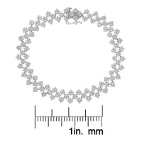 .925 Sterling Silver 1.0 cttw Miracle-Set Round Diamond 