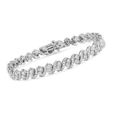 .925 Sterling Silver 2.0 Cttw Round-Cut Diamond 