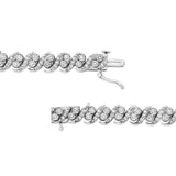 .925 Sterling Silver 2.0 Cttw Round-Cut Diamond 