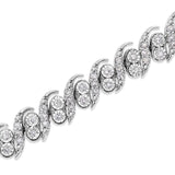 .925 Sterling Silver 2.0 Cttw Round-Cut Diamond 