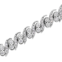 .925 Sterling Silver 2.0 Cttw Round-Cut Diamond 
