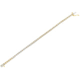 14K Yellow Gold Plated .925 Sterling Silver 3.0 Cttw Diamond Link Bracelet (K-L Color, I2-I3 Clarity) - 7.25