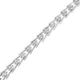 .925 Sterling Silver Diamond Miracle-Set Double Swoosh Milgrain Style Tennis Bracelet (1/2 cttw, I-J Color, I3 Clarity) - Size 7.75