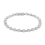 .925 Sterling Silver 2.0 Cttw Round Diamond Link Bracelet (G-H Color, I1-I2 Clarity) - 7.25