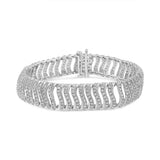 .925 Sterling Silver 5.00 Cttw Round-Cut Diamond 