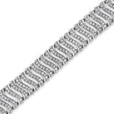.925 Sterling Silver 5.00 Cttw Round-Cut Diamond 