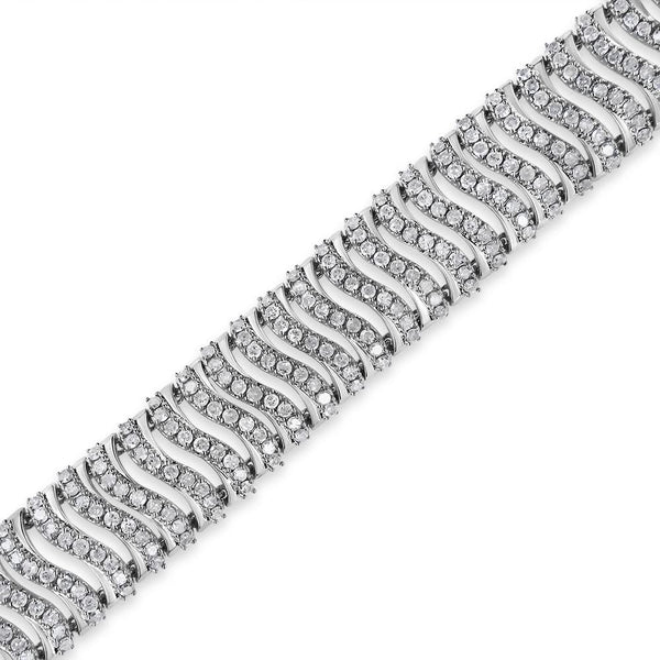 .925 Sterling Silver 5.00 Cttw Round-Cut Diamond 