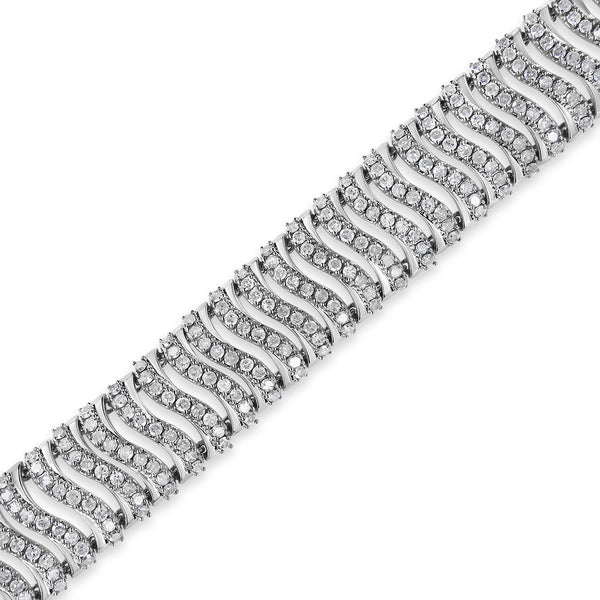 .925 Sterling Silver 5.00 Cttw Round-Cut Diamond 