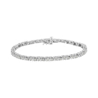 .925 Sterling Silver 1.0 cttw Miracle-Set Diamond Tennis Bracelet (I-J Color, I3 Clarity) - 7.25