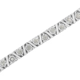 .925 Sterling Silver 1.0 cttw Miracle-Set Diamond Tennis Bracelet (I-J Color, I3 Clarity) - 7.25