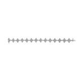 .925 Sterling Silver 1 cttw Miracle-Set Diamond 4 Leaf Clover Link Bracelet (I-J Clarity, I3 Color) - Size 7.25