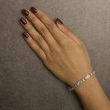 10K White Gold 2.0 Cttw Diamond Milgrain Cluster Link Bracelet-2 thumbnail 3