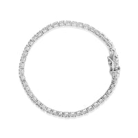 14K White Gold 4-Prong Set Lab Grown Round Diamond Classic Tennis Bracelet (F-G Color, VS1-VS2 Clarity) - 7.25