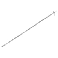 14K White Gold 4-Prong Set Lab Grown Round Diamond Classic Tennis Bracelet (F-G Color, VS1-VS2 Clarity) - 7.25