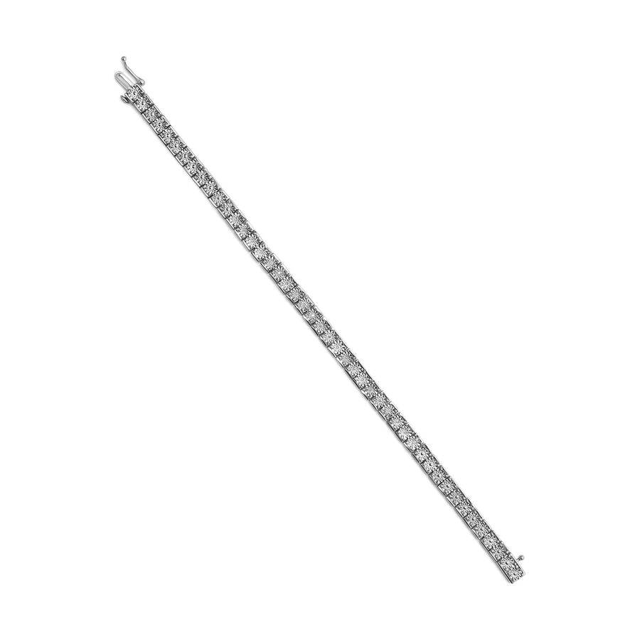 .925 Sterling Silver 1/10 Cttw Diamond 7.25