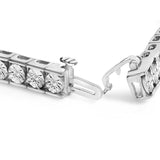 .925 Sterling Silver Miracle Set Diamond Accent Classic Tennis Bracelet (I-J Color, I2-I3 Clarity) - 7.25