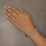 .925 Sterling Silver 1/2 Cttw Diamond Double Row S-Link Bracelet-2 thumbnail 3