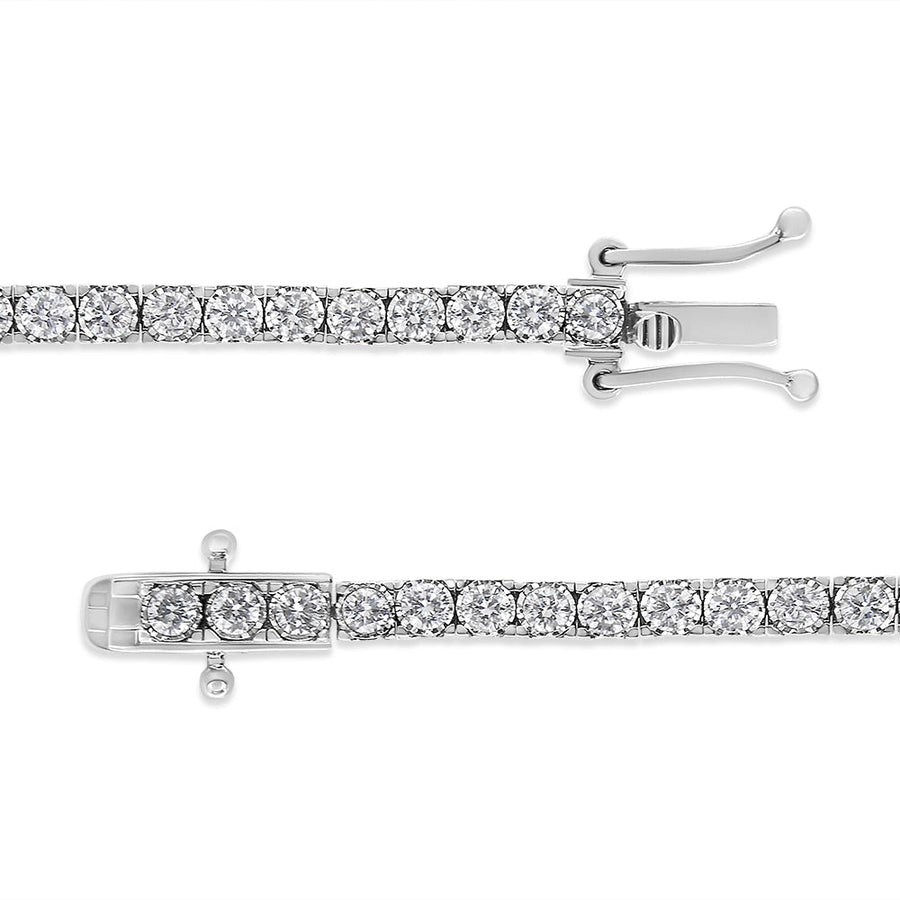 14K White Gold 3.0 Cttw Miracle Set Round-Cut Lab Grown Diamond Illusion 7